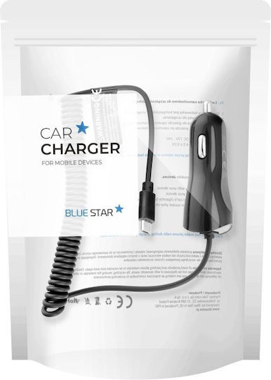 Blue Star Universal Micro Usb Car Charger 1A Car Charger 1A with Cable Micro-USB