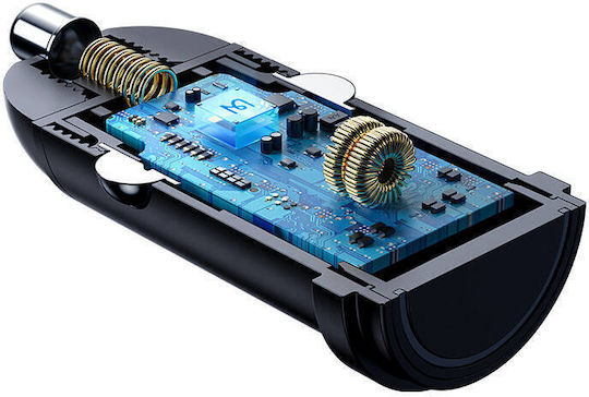 Mcdodo Mcdodo Handy-Autoladegerät 30W 5A mit einer Buchse 1xType-C zusammen mit Lightning Kabel Schwarz Farbe