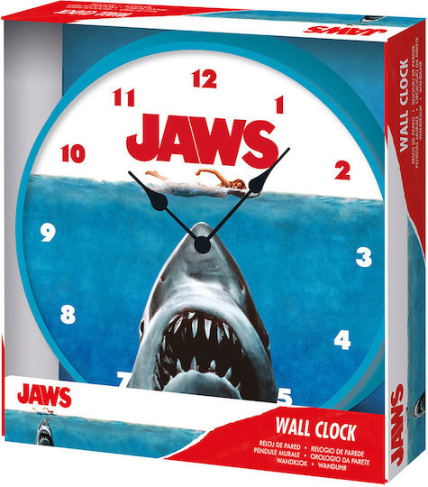 Pyramid International Jaws Rising Ceas de Perete Plastic Albastru Ø25cm