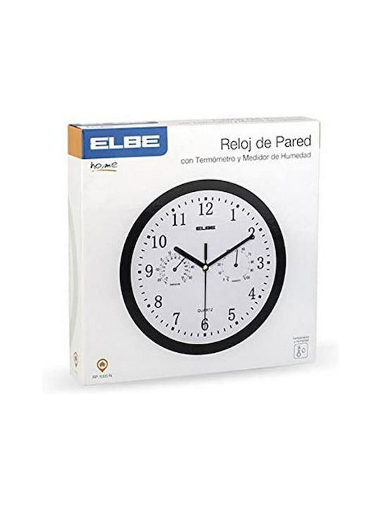 Elbe Ceas de Perete Plastic Alb Ø25cm