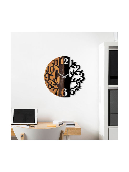 24Mall Wall Clock Wooden Ø56cm