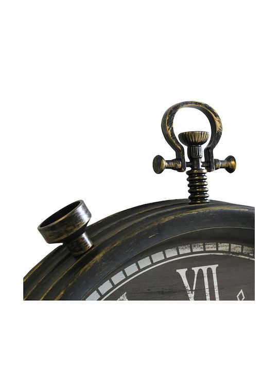 JK Home Decoration Ρολόι Τοίχου Πλαστικό Μαύρο Ø77cm