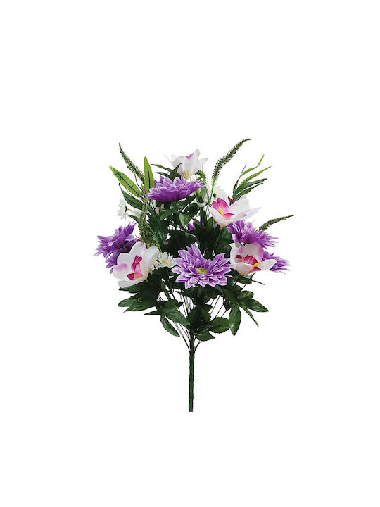 Marhome Buchet din Flori Artificiale Orhidee Purple 62cm 1buc