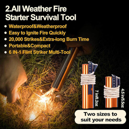 Multifunctional Fire Sparkler Kit & 7-in-1 Multi-Tool