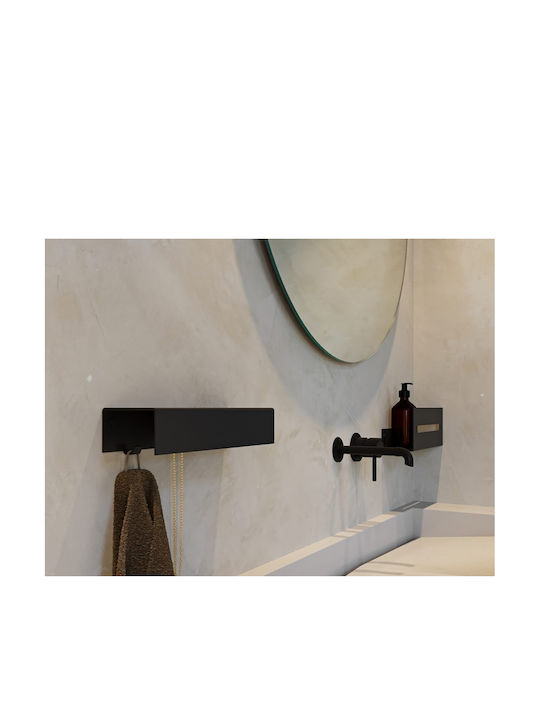 Verdi Επιτοίχια Ραφιέρα Μπάνιου Μεταλλική 30x9.3x10cm Λευκή