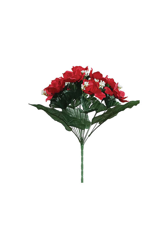 Marhome Buchet din Flori Artificiale Poppy Παπαρούνα Red 39cm 1buc