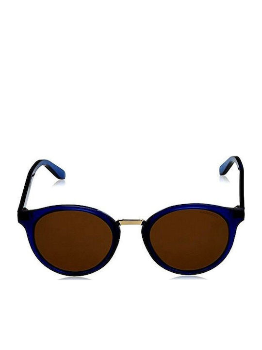 Carrera Men's Sunglasses with Blue Horn-Rimmed Frame and Grey Lenses 5036/S VV1/8E
