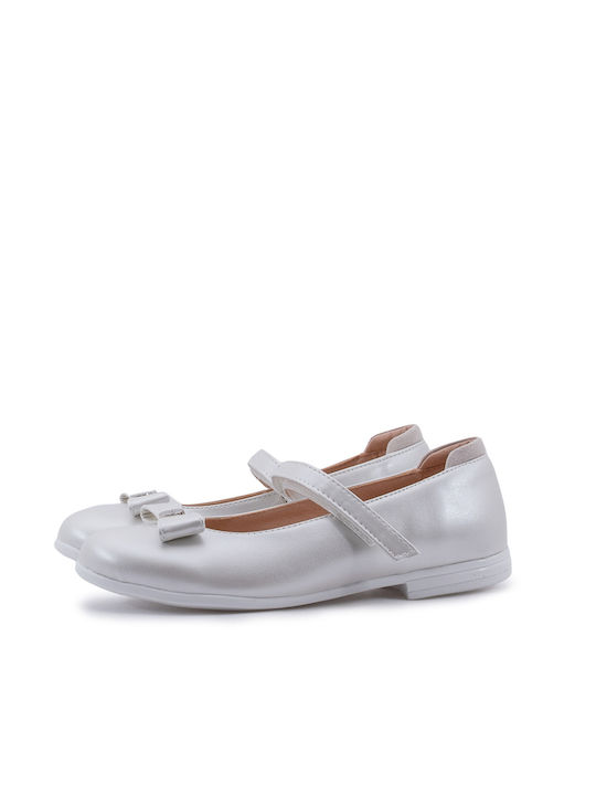 Juliet Kids Ballerinas with Elastic Strap White