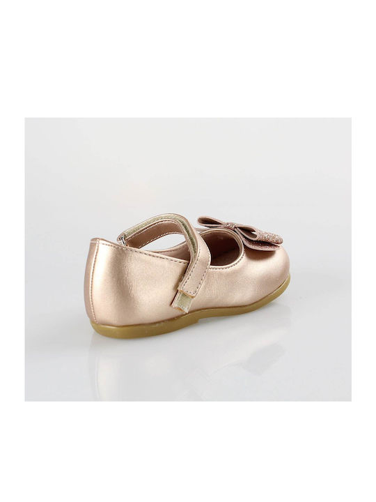 SmartKids Kids Leather Ballerinas with Hoop & Loop Closure G