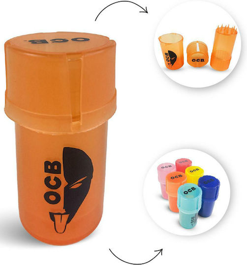 Ocb Grinder Grinder Grater Plastic Medtainer 2 1 Spațiu de depozitare Diverse culori