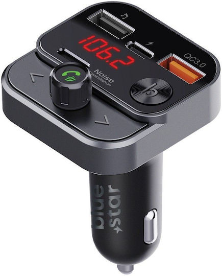 Blue Star FM Transmitter Αυτοκινήτου με Bluetooth