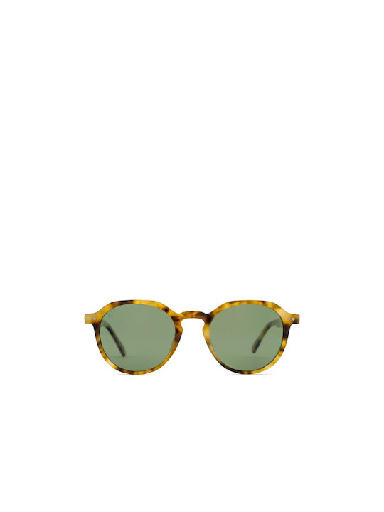 Meller Chauen Sonnenbrillen mit Light Tigris Olive Schildkröte Rahmen und Grün Polarisiert Linse