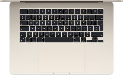 Apple MacBook Air 15" (2024) 15.3" Retina Display (M3-8-core/8GB/256GB SSD) Starlight (International English Keyboard)