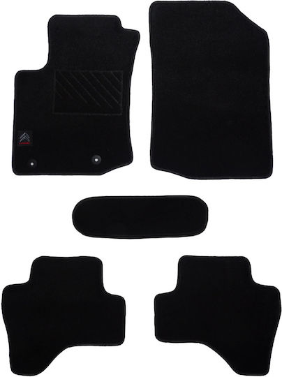 Autopataki Σετ Μπροστινά και Πίσω Πατάκια 5τμχ για Citroen C1 2014+ Μαύρα