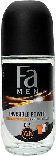 Fa Men Invisible Power Αποσμητικό 72h σε Roll-On 50ml