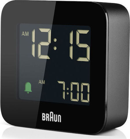 Braun BC 08 Tabletop Digital Clock LED Plastic with Alarm Clock Black