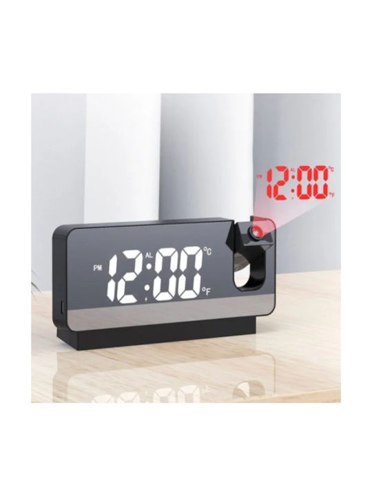 Tabletop Digital Clock with Alarm White S282A