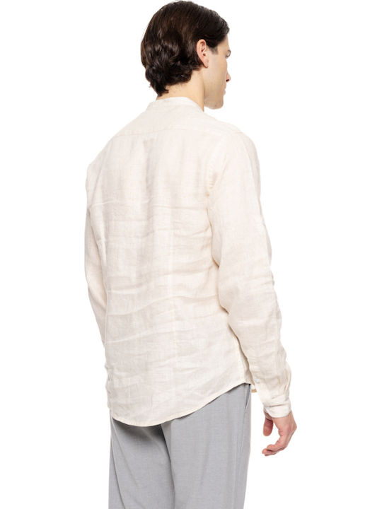 Μακρυμάνικo Λινό Πουκάμισο Beige