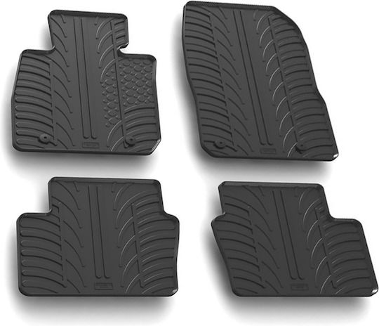 Lampa Set of Front and Rear Mats 4pcs Tray Type for Mazda CX-3 2015 Black