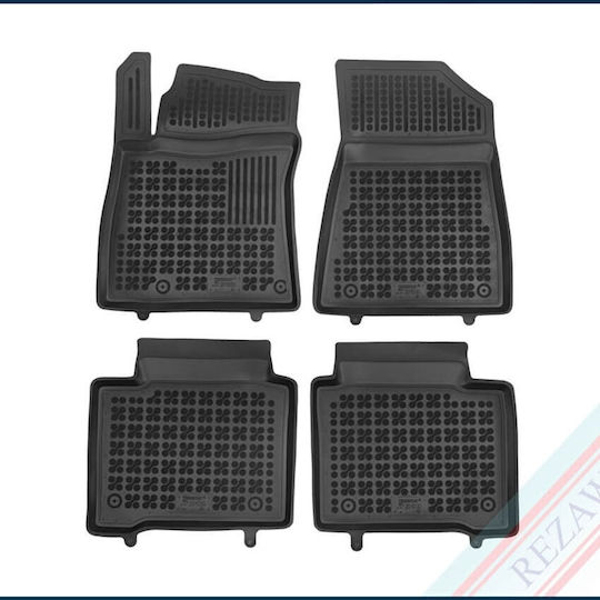Rezaw Plast Set of Front and Rear Mats 4pcs Tray Type for Kia Niro 2022+ Black