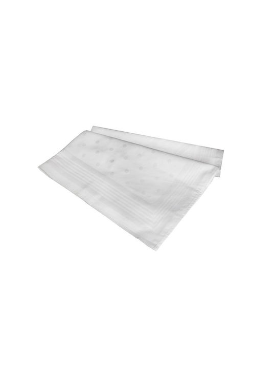 Dimcol Καρέ Τραπεζομάντηλο Βαμβακερό White 100 White 80x80εκ.