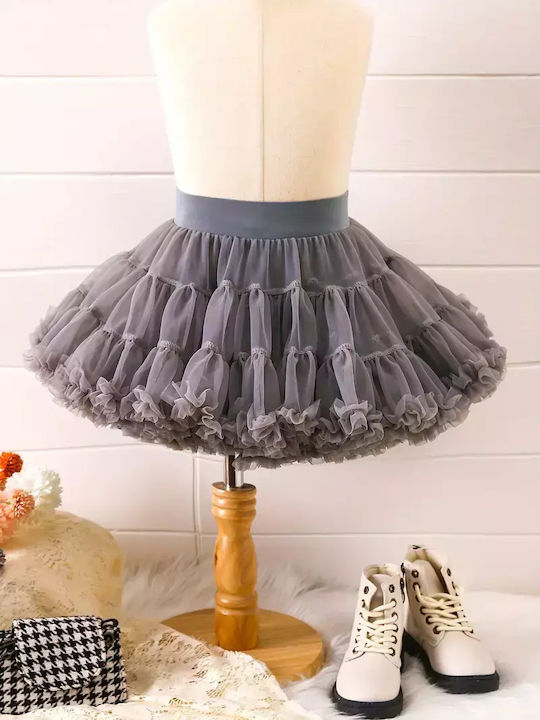 Kinder Tutu Rock aus Tüll Gray