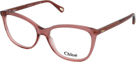 Chloe Femei Plastic Rame Ochelari Roz CH0013O 006