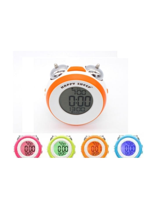 Happy Sheep HP664A Tabletop Digital Clock LED with Alarm Clock Orange