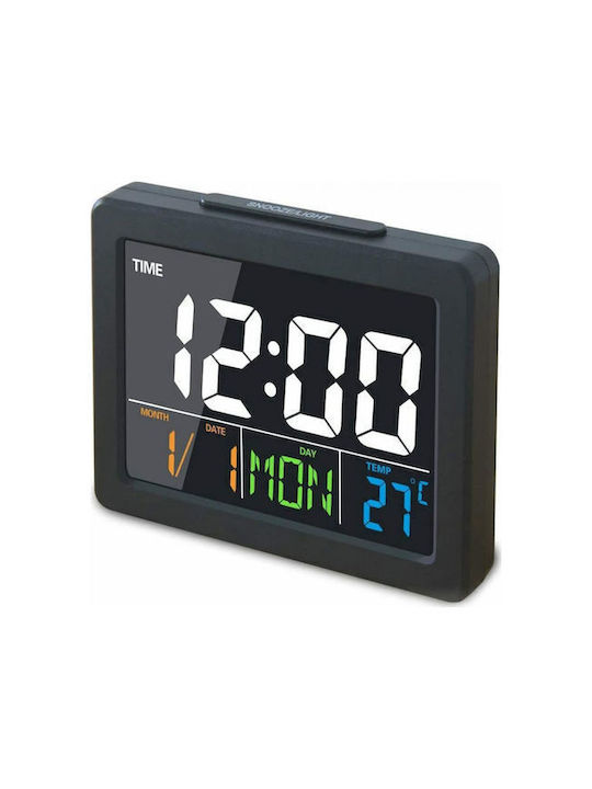 Tisch-Digitaluhr mit Wecker Schwarz 902002_b