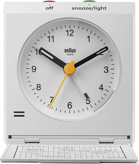Braun Geräuschloses Tischuhr mit Zeigern mit Wecker Braun 67705