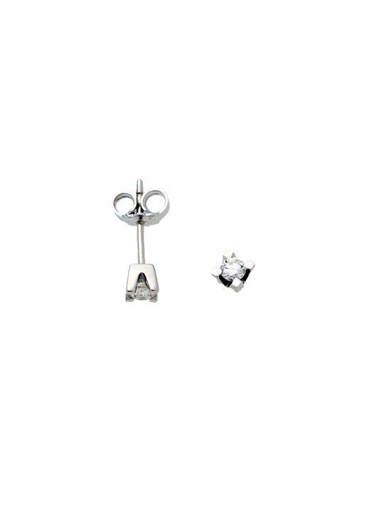 18K White Gold Earrings with Diamond LE179