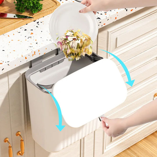 Home Use Кош За Боклук за Шкаф Пластмасов Сив 9 л