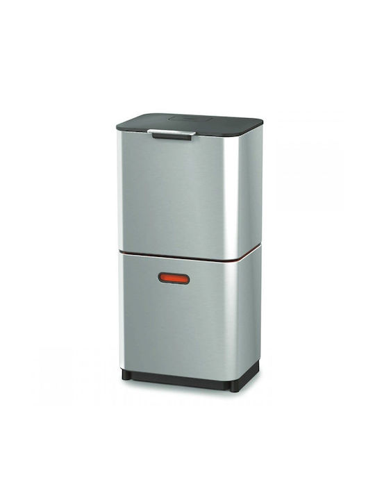 Joseph Joseph Waste Bin Recycling made of Stainless Steel Silver 60lt 1pcs