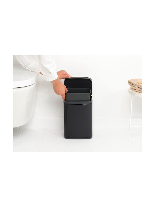 Brabantia Coș Mic De Gunoi Din Plastic Negru 4lt