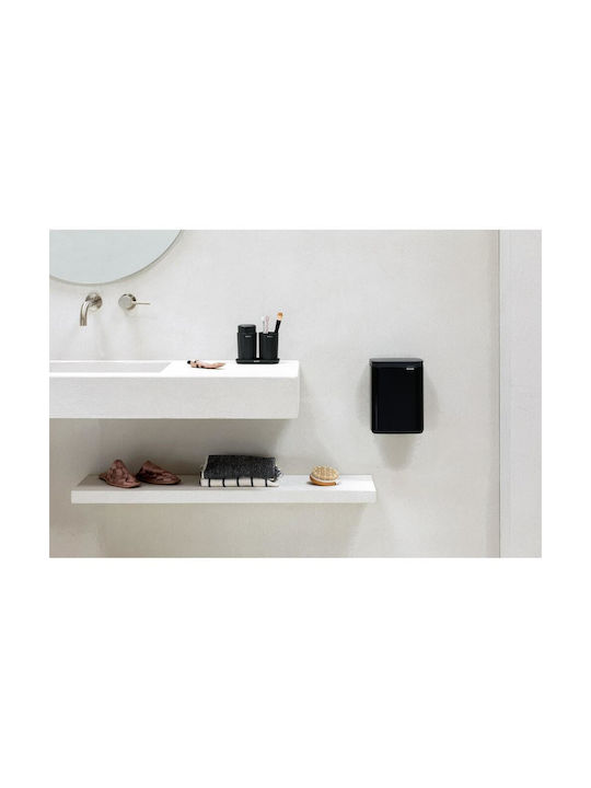 Brabantia Coș Mic De Gunoi Din Plastic Negru 4lt