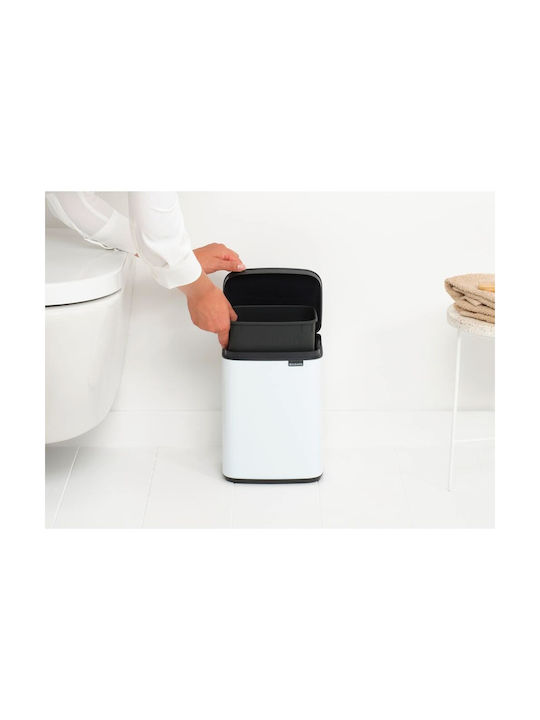 Brabantia Coș De Gunoi Bo Trash Bin Din Plastic Alb 4lt
