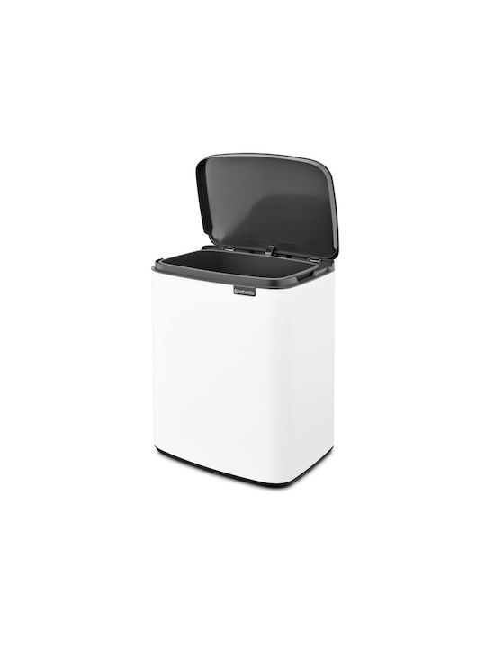 Brabantia Plastic Waste Bin White 12L
