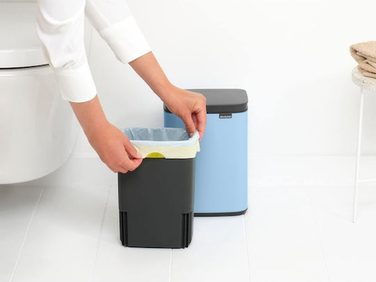 Brabantia Bo Small Waste Bin Plastic with Oscillating Lid Dreamy Blue 4lt
