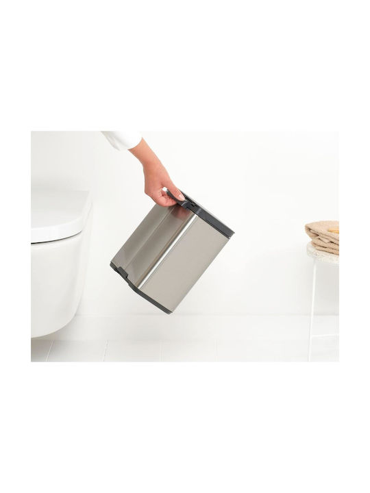 Brabantia Κάδος Απορριμμάτων Πλαστικός Ασημί 4lt