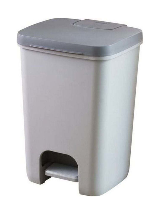 Curver Plastic Waste Bin with Pedal Grey 40L