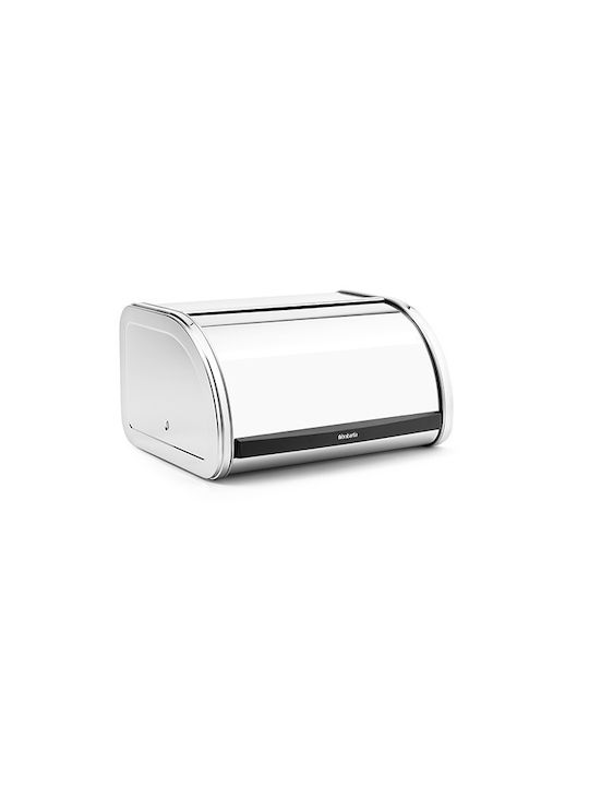 Brabantia Roll Top Bread Bin Ψωμιέρα με Καπάκι Μεταλλική σε Ασημί Χρώμα 31.6x26.5x17.3cm
