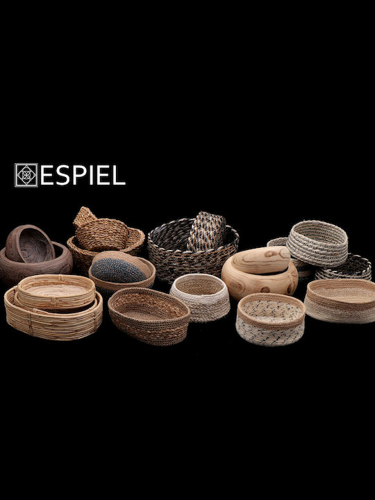 Espiel Bread Basket Wicker Beige 25x13x9cm
