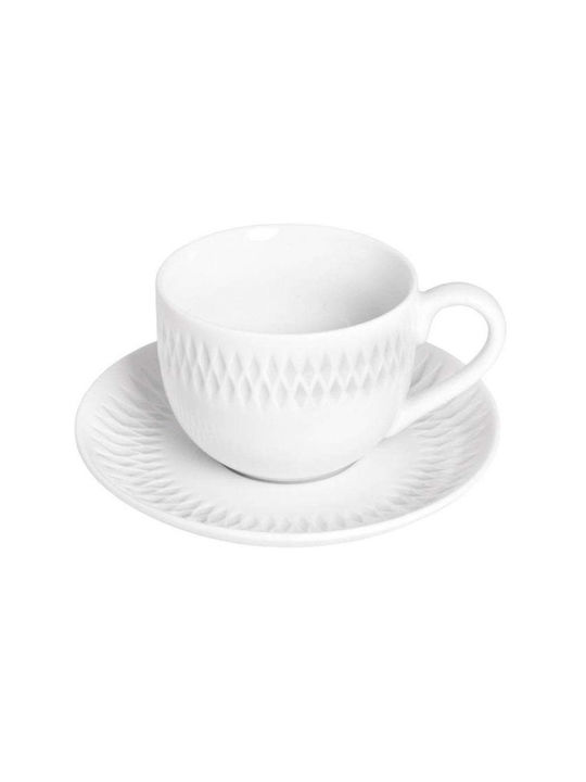 Oriana Ferelli Porcelain Coffee Cup Set 100ml White 6pcs