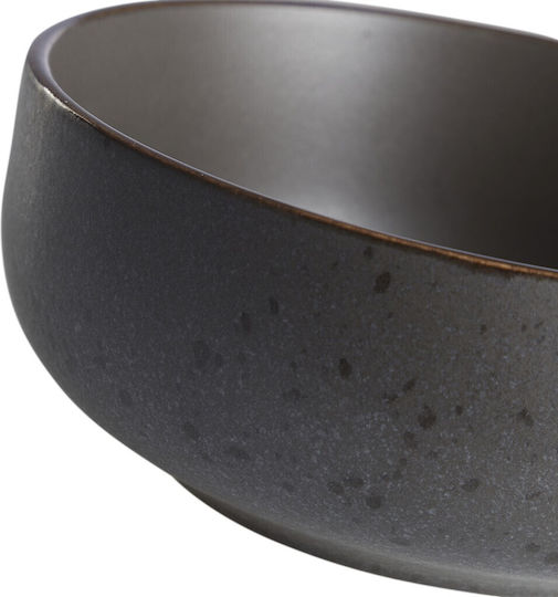 Espiel Serving Bowl Round Ceramic Gray with Diameter 15cm