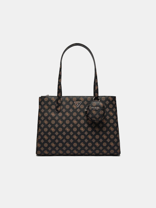 Guess Set Din piele Geantă de damă Tote De mână Maro