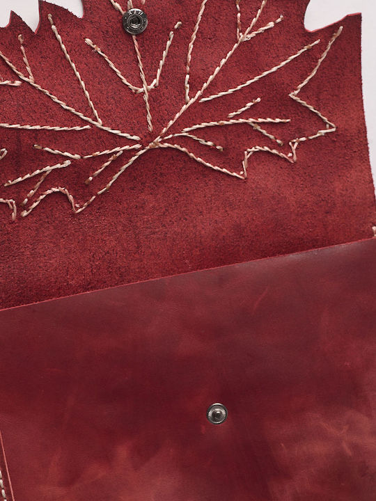 Leder Damentasche Schultertasche Rot