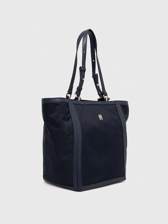 Tommy Hilfiger Γυναικεία Τσάντα Shopper Ώμου Navy Μπλε