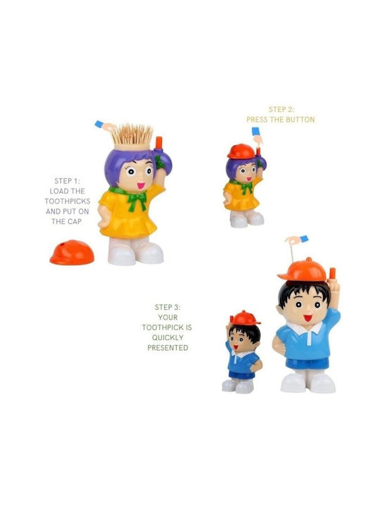 Cutie Pentru Scobitori Din Plastic 12x6x5 Cm Galbenă
