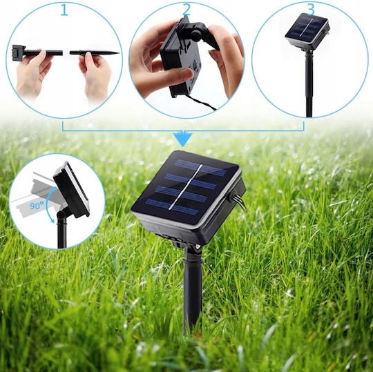 Lampă Solară Floare cu Alb Cald Lumină IP65