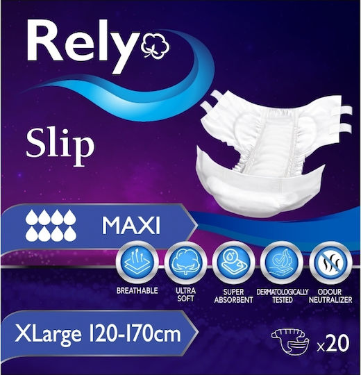 Rely Slip Maxi Πάνες Ακράτειας XLarge 4x20τμχ